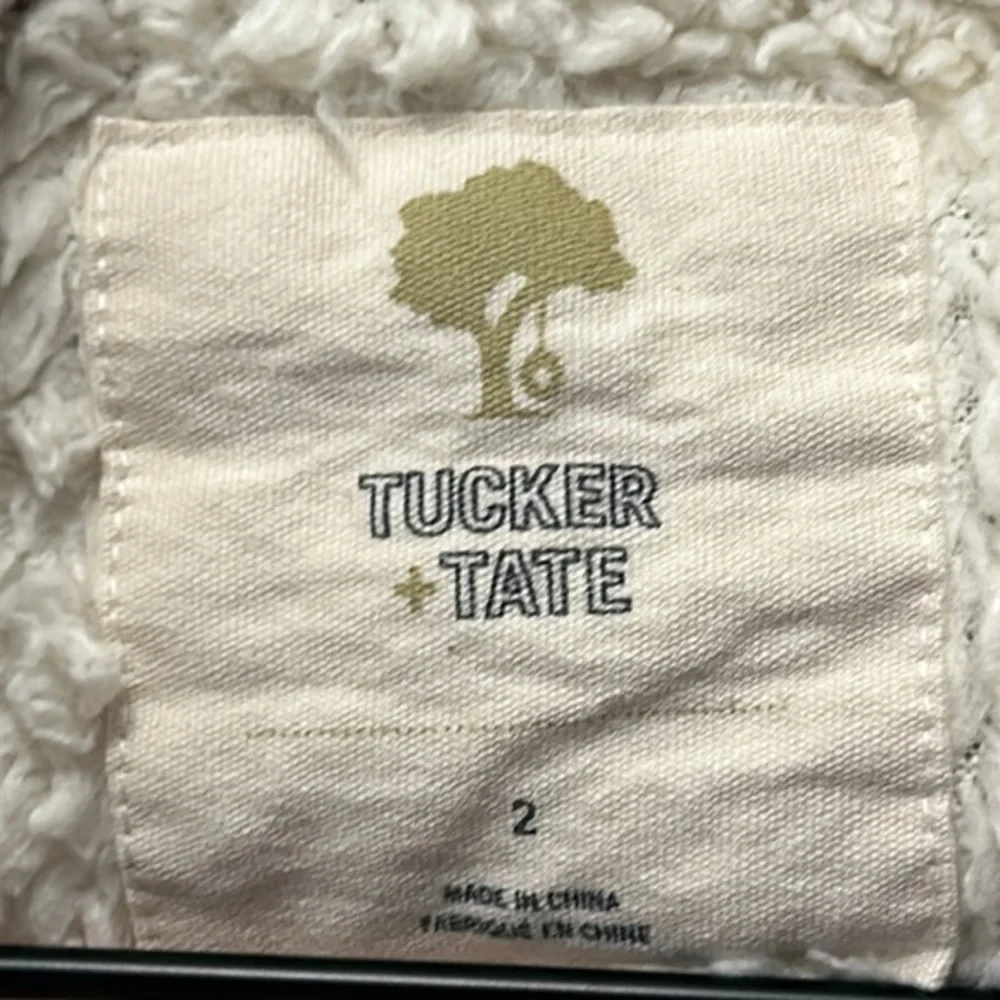 Tucker + Tate Poncho Gray‎ With Blue Feather Details- Girls Size 2T